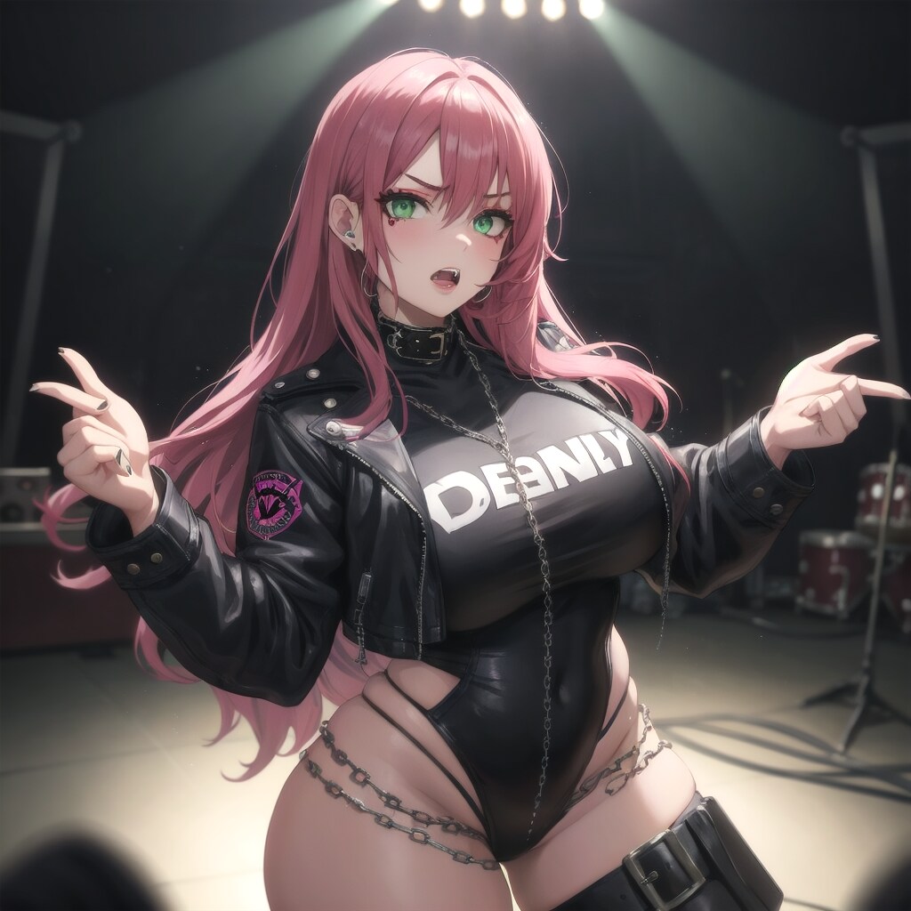パンクロックな黒衣装