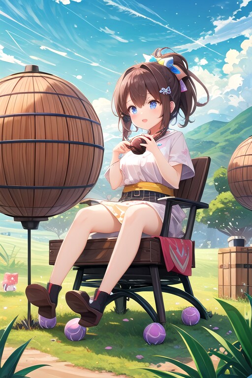 ○ートボールを作る女の子[ムートボール] | の人気AIイラスト・グラビア