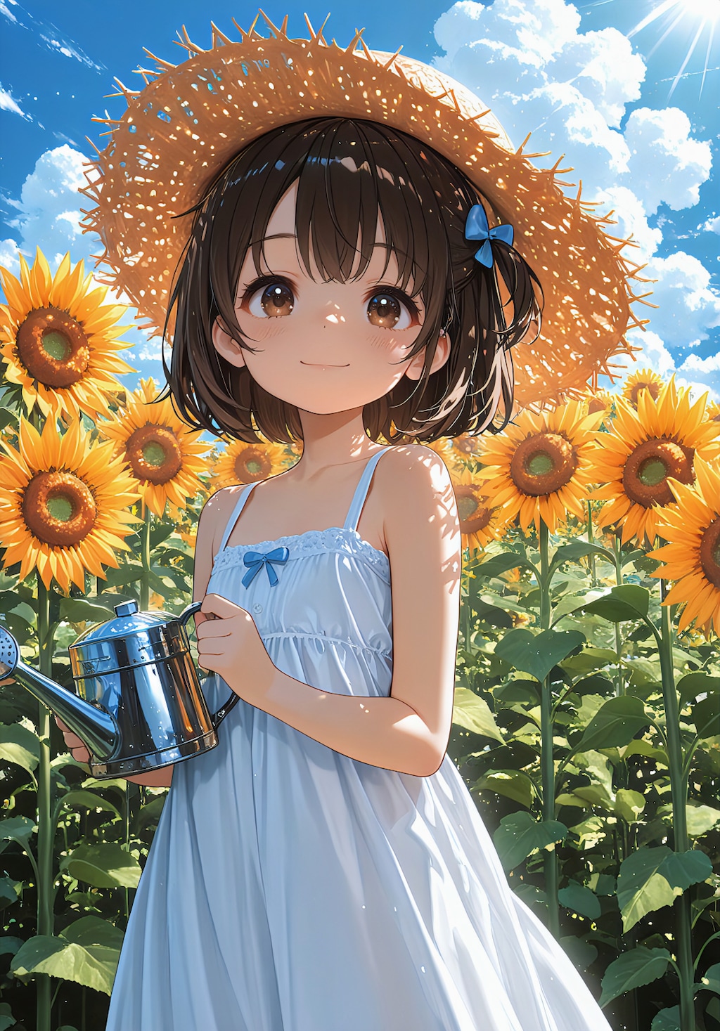 笑顔咲くヒマワリ畑