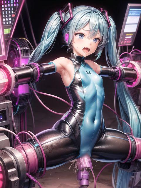 気がついたら謎の機械に拘束されていたミクさん