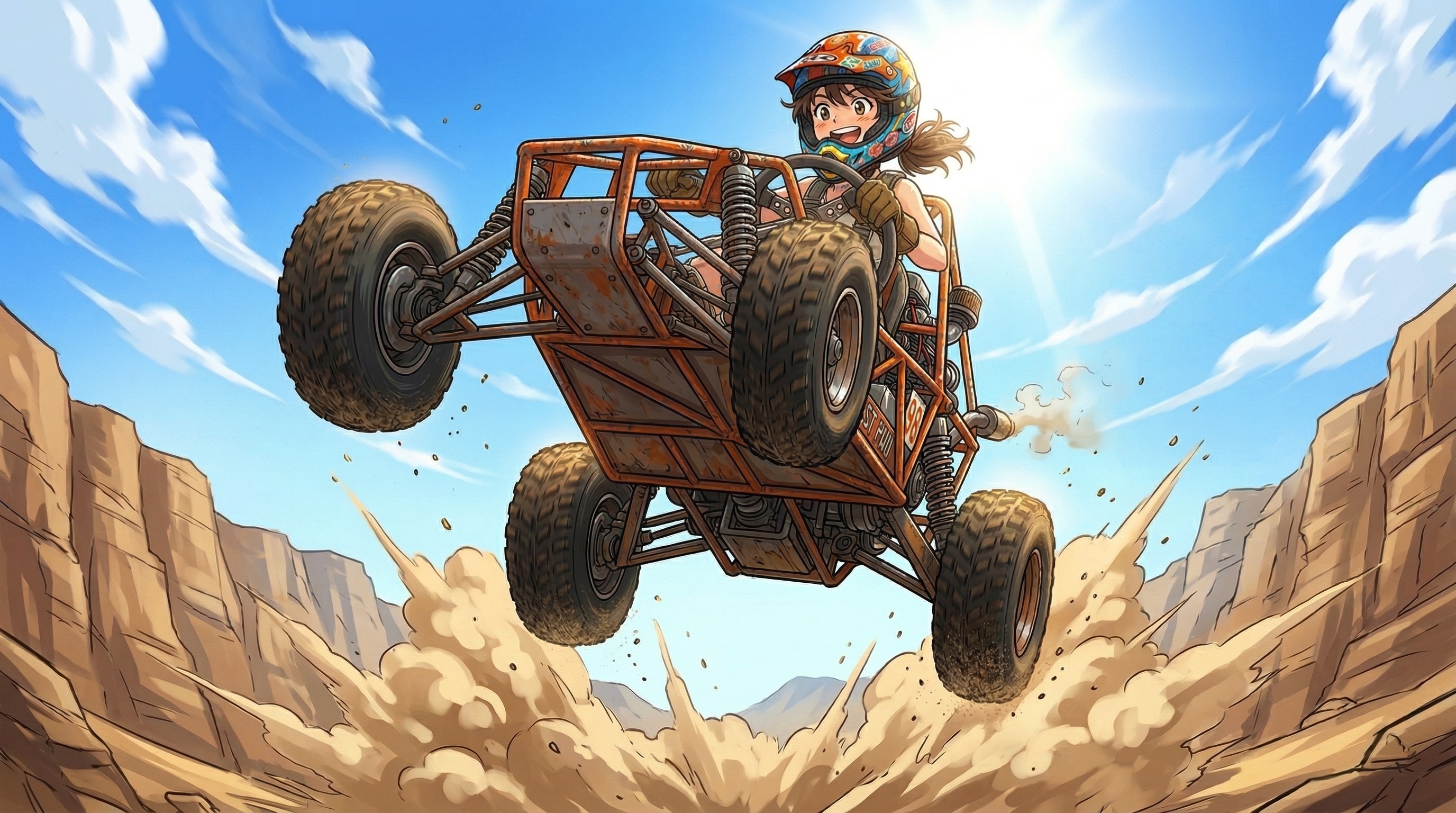 4輪バギーに乗ってみた | の人気AIイラスト・グラビア