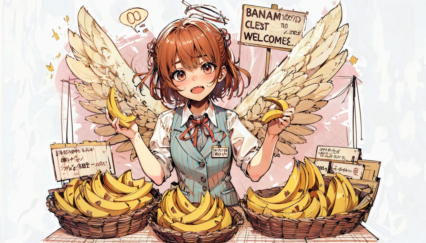 バナナの叩き売りをする天使 (エンジェル66)