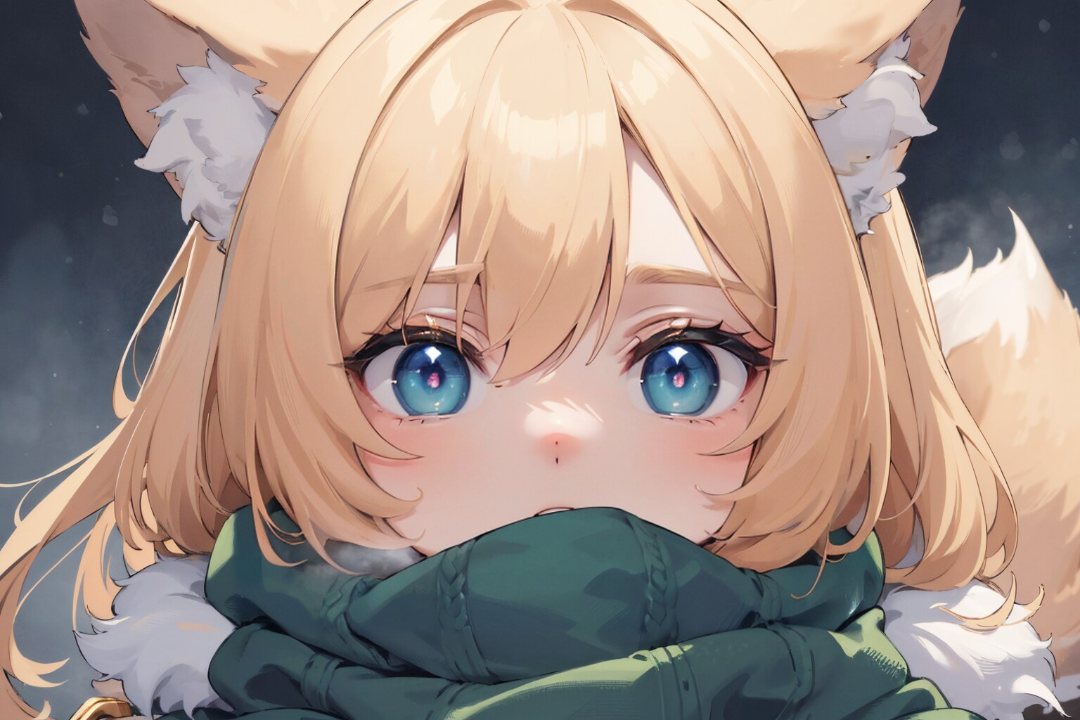 見つめる瞳のケモ耳おんなのこ１