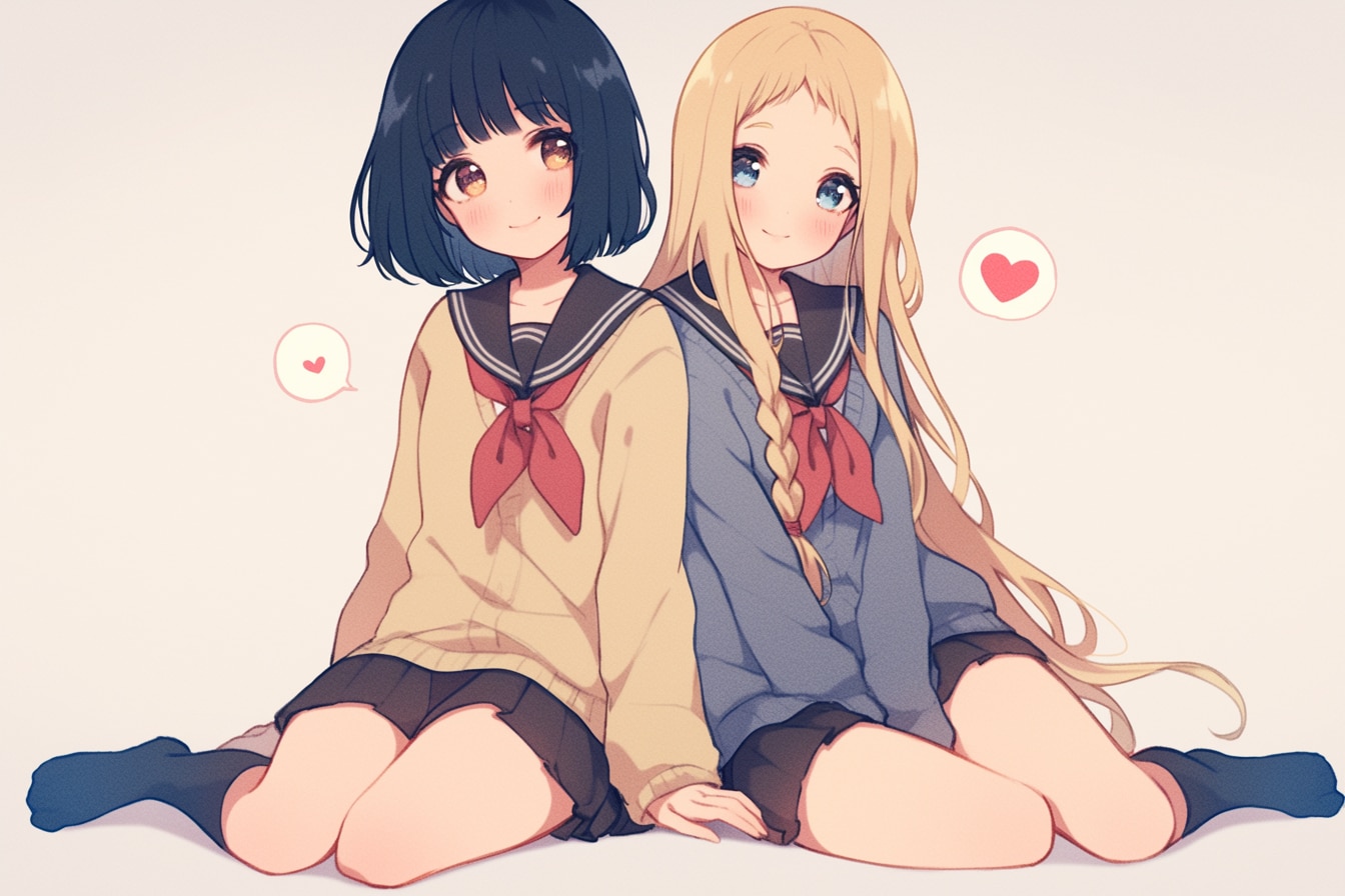 二人のJK266 | の人気AIイラスト・グラビア