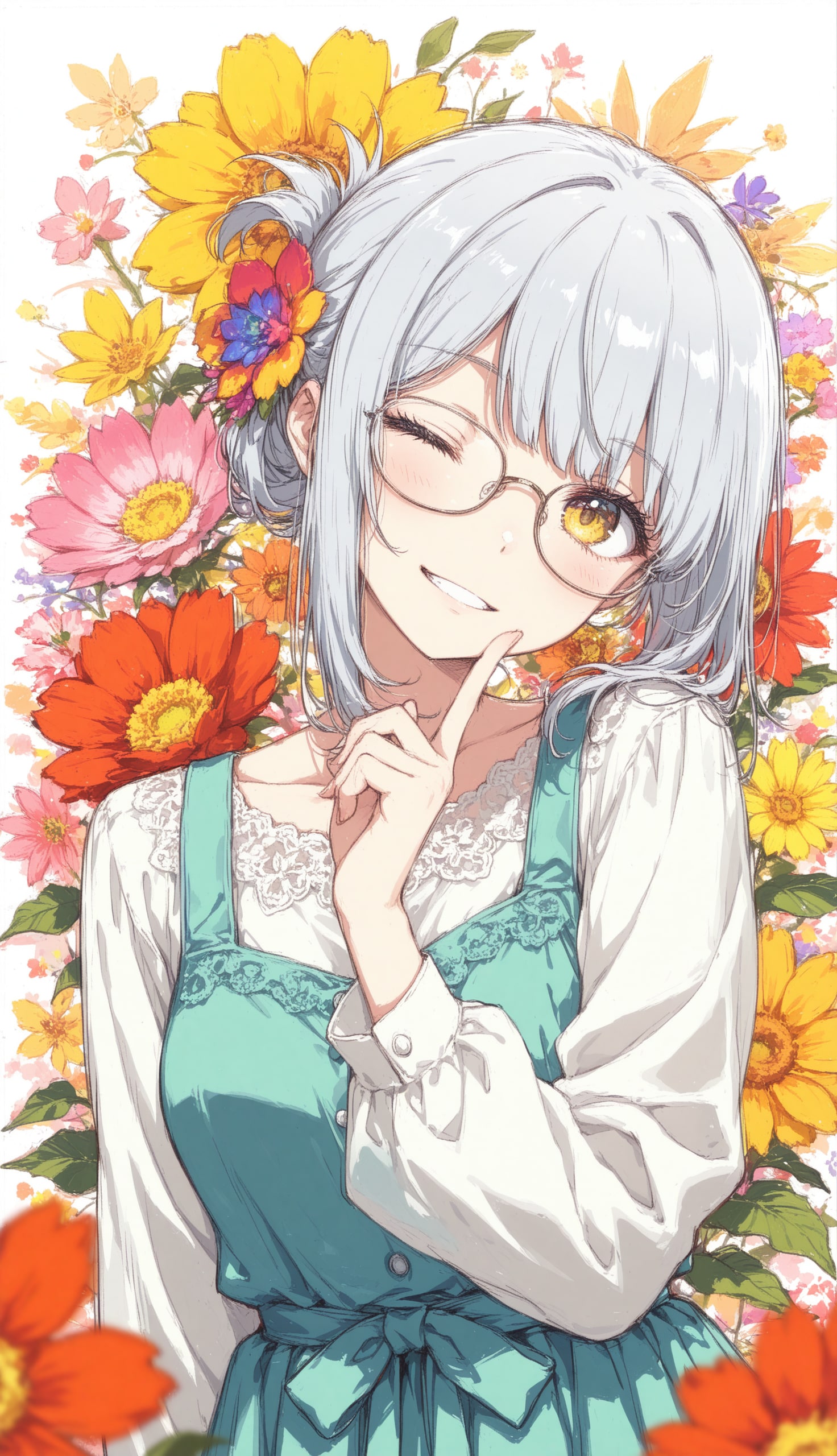 看板娘　flowers | の人気AIイラスト・グラビア