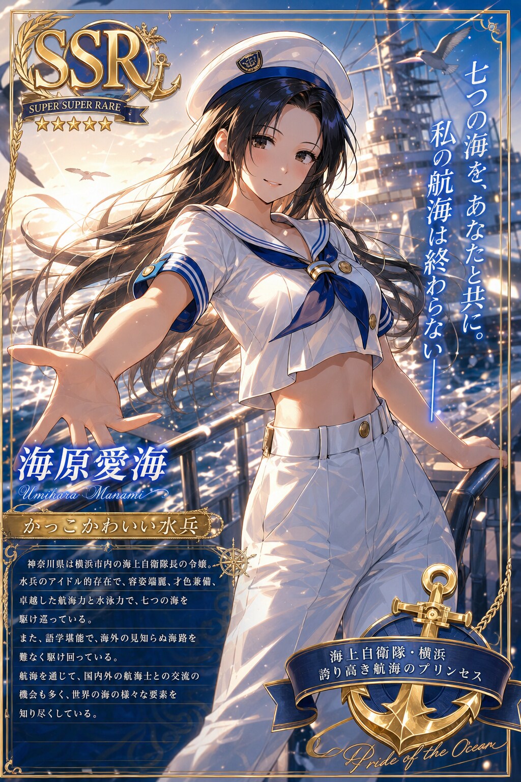 かっこかわいい水兵海原愛海のSSRカード