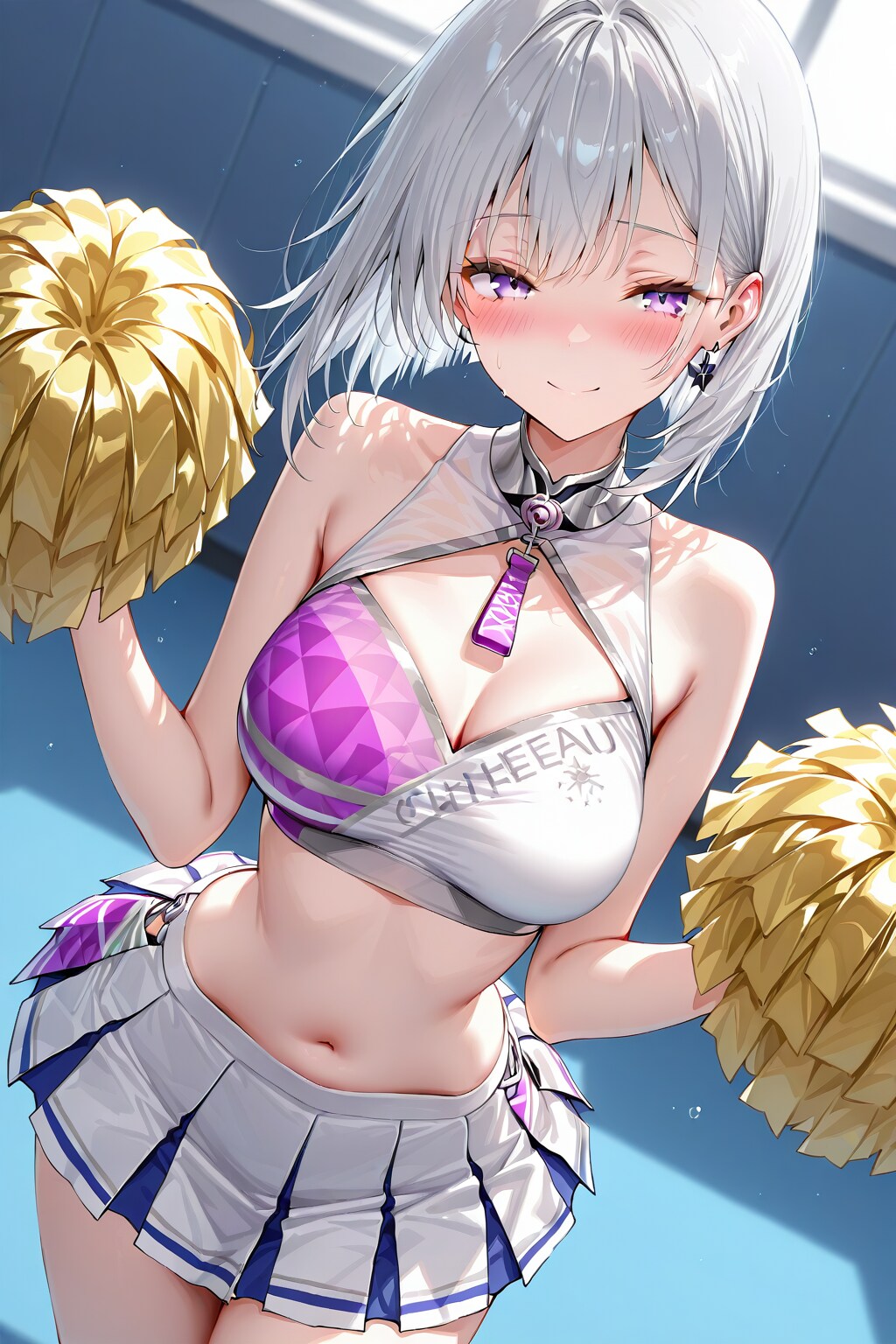 (1279)銀髪ちゃんチアガール