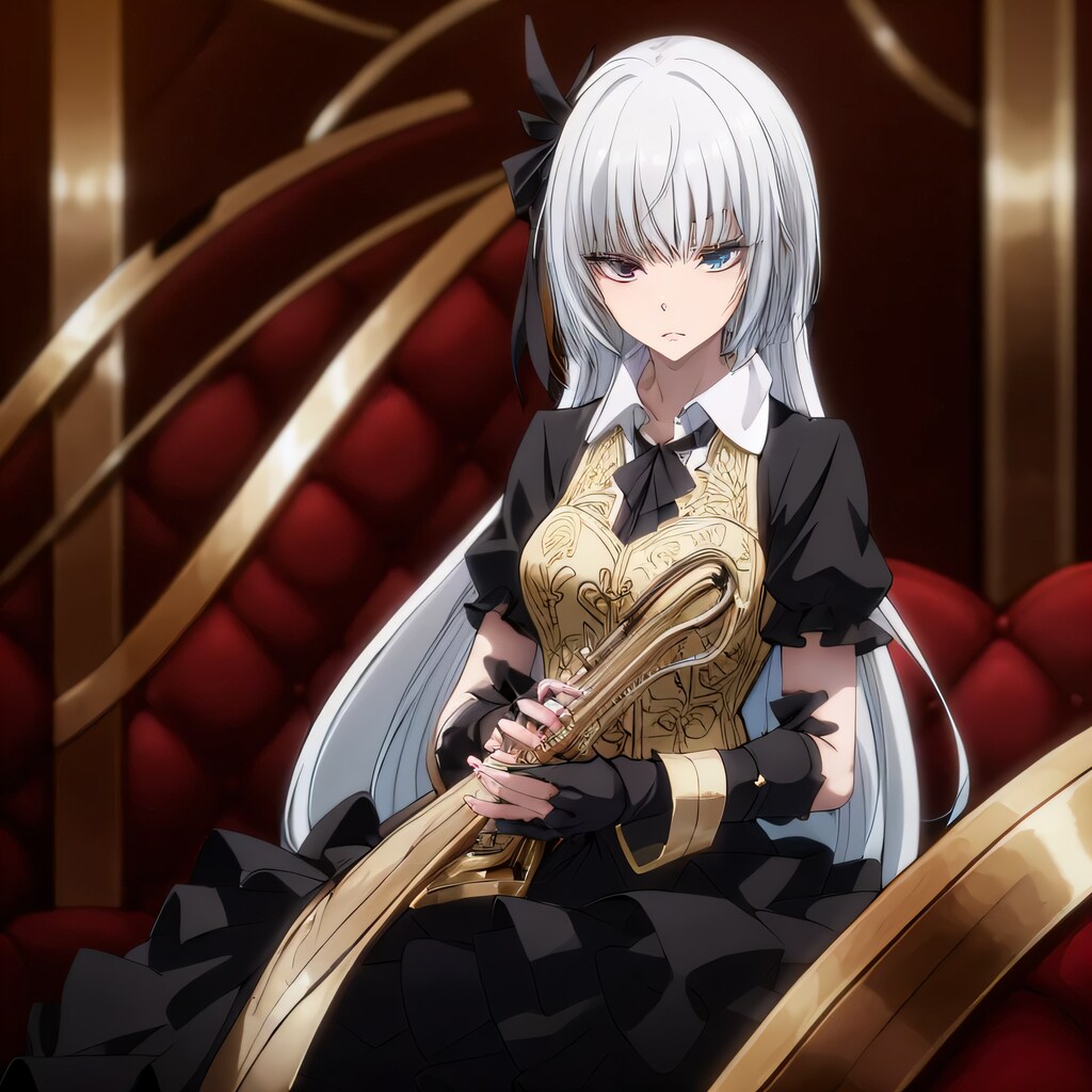 銀髪ロングでタキシードの少女