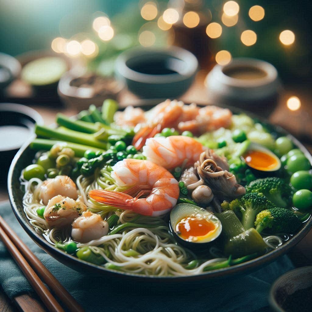 謎の粒子とseafood noodle