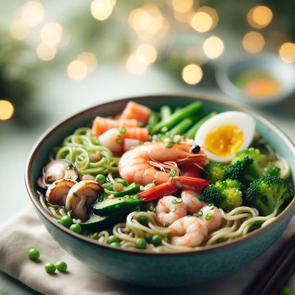 謎の粒子とseafood noodle