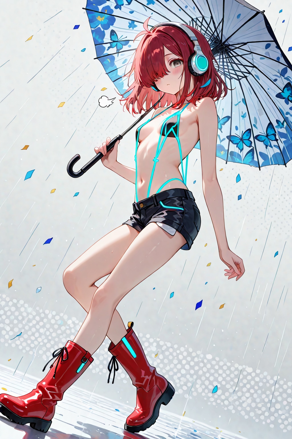 雨を楽しむアンブレラ⑦
