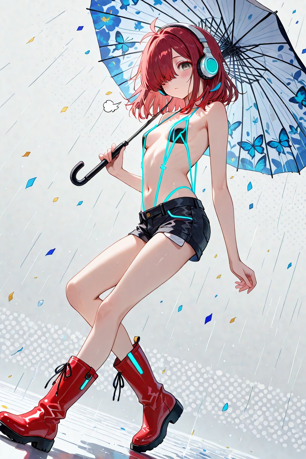 雨を楽しむアンブレラ⑦