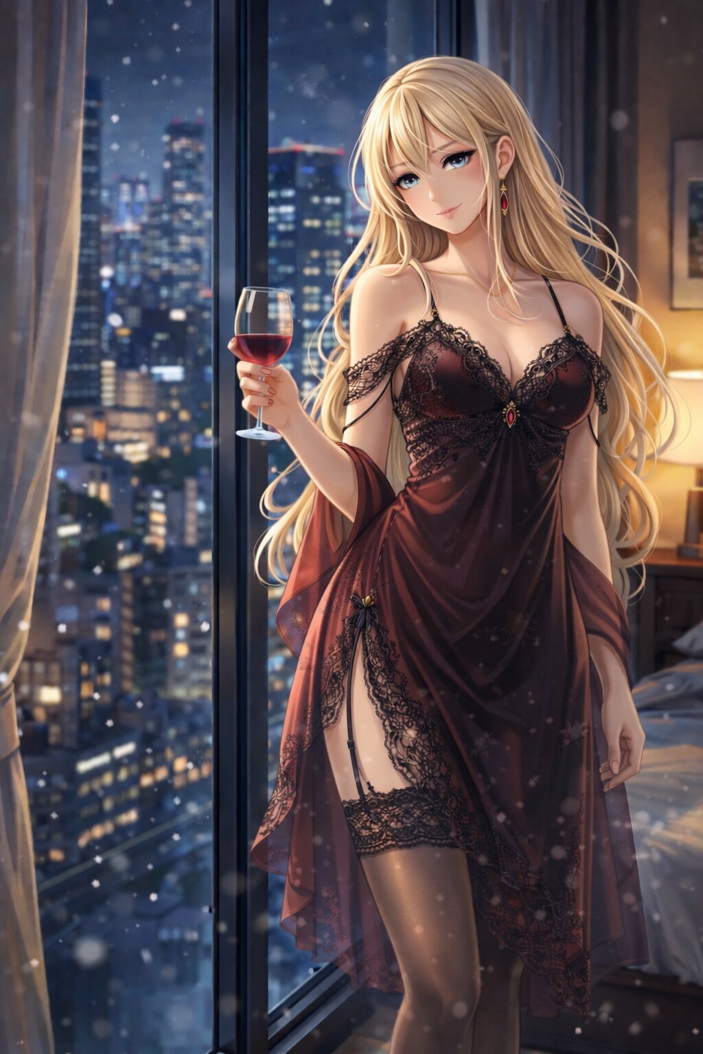 セレナ　night dress | の人気AIイラスト・グラビア
