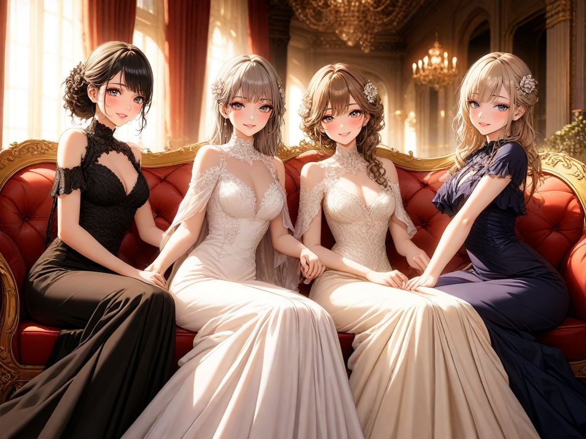 美人四姉妹 | の人気AIイラスト・グラビア