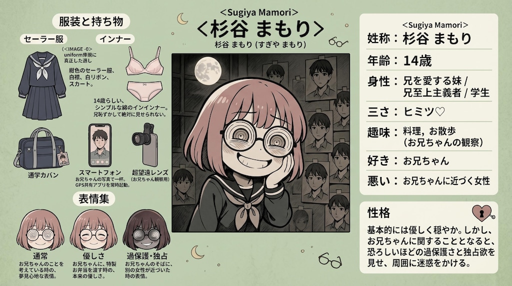 まもりちゃんのキャラシート