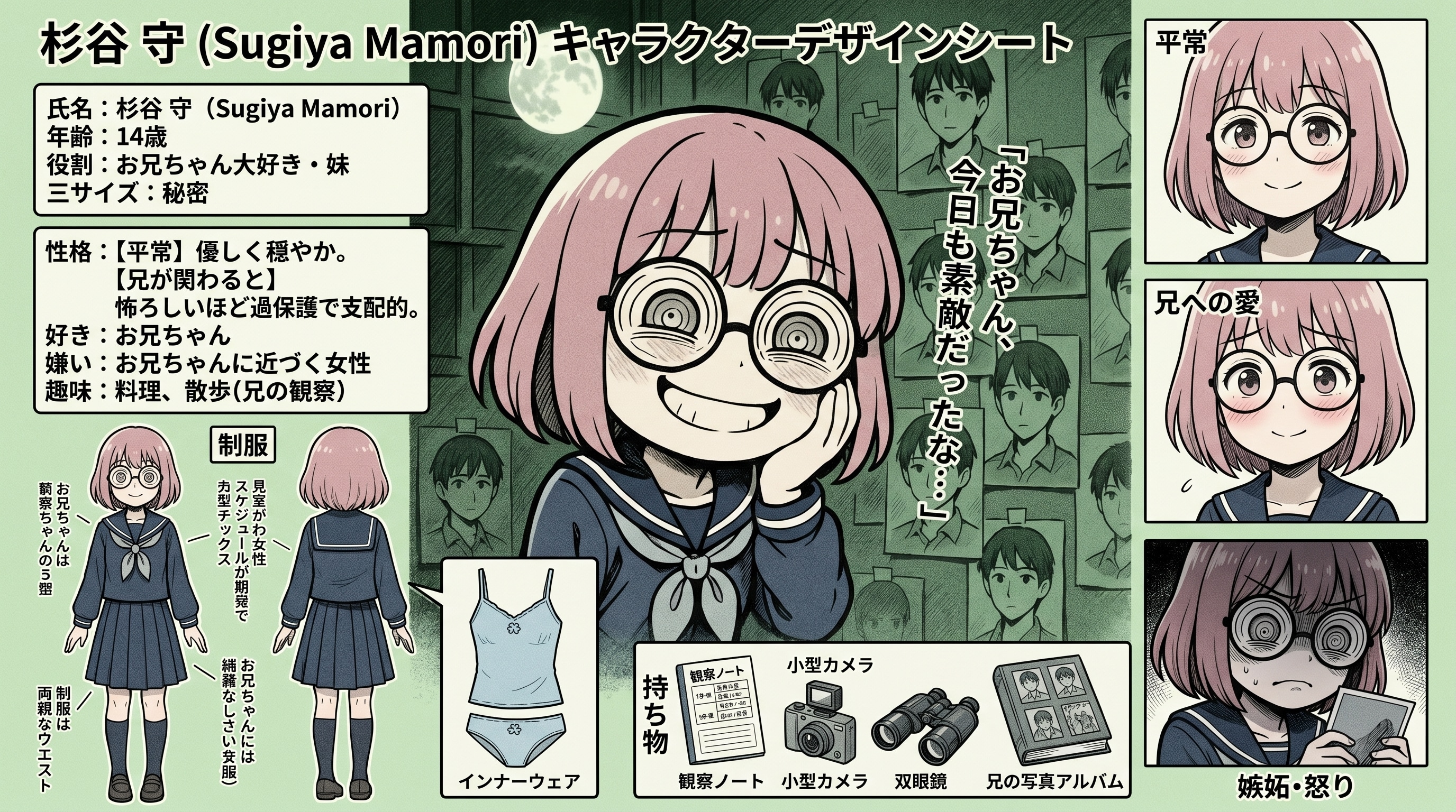 まもりちゃんのキャラシート | の人気AIイラスト・グラビア