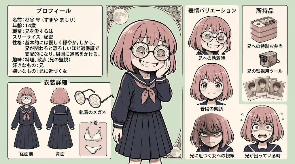 まもりちゃんのキャラシート