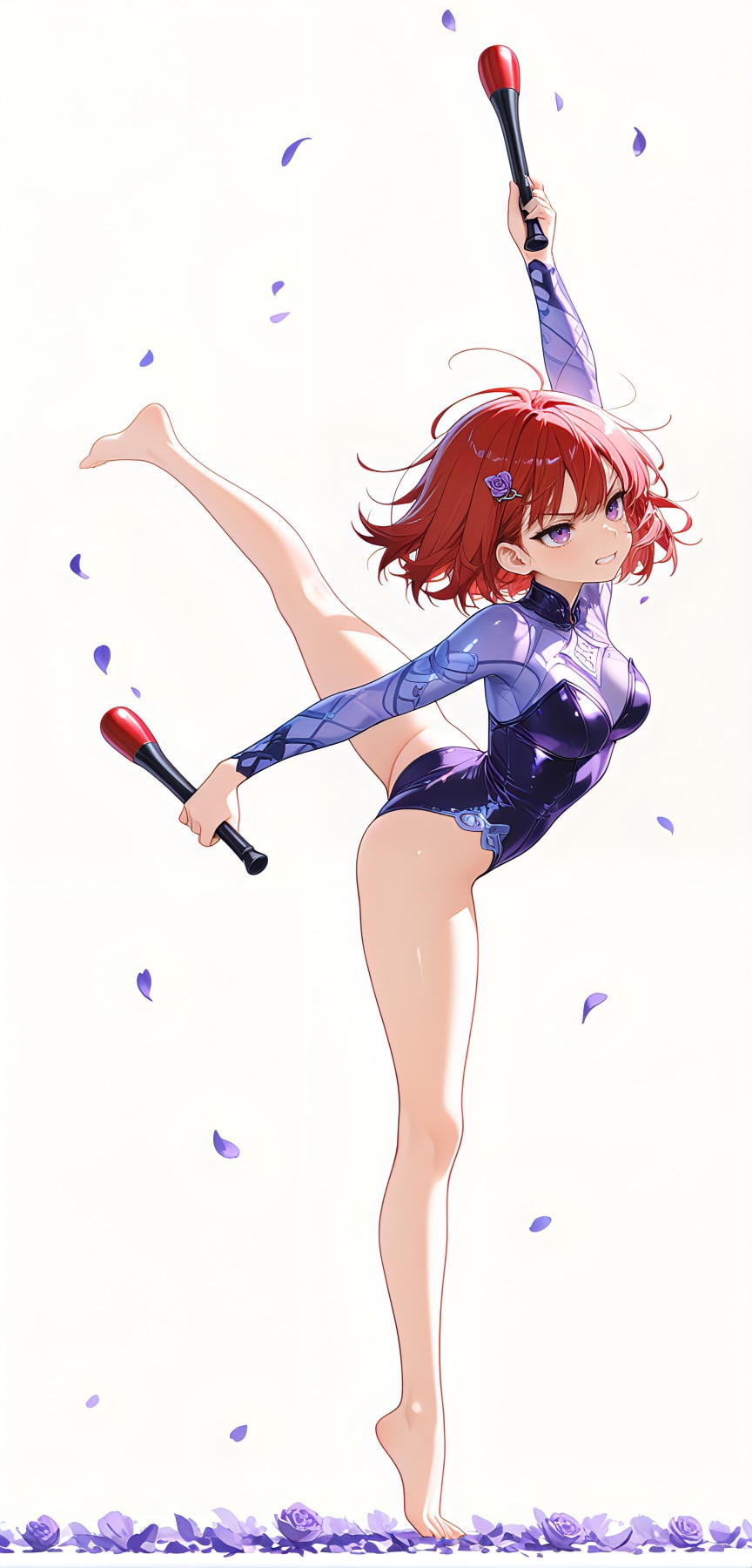 紫薔薇に舞う少女