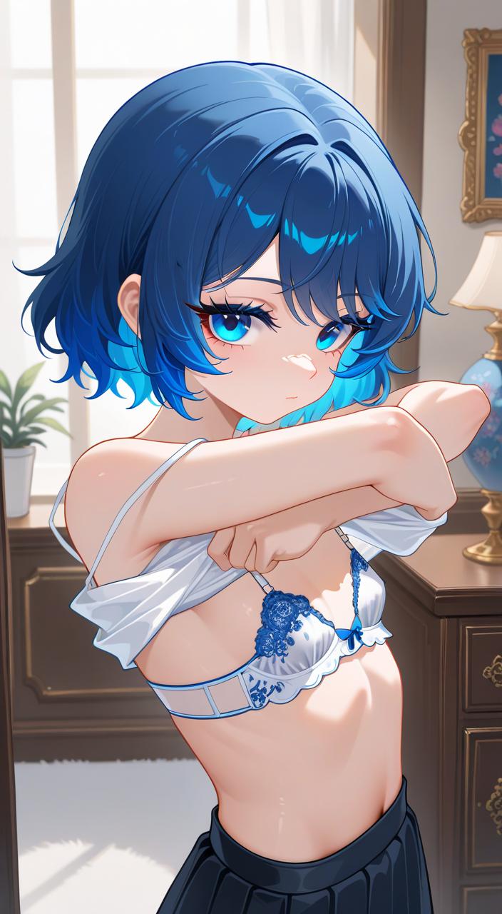 だつい！（青色花柄）