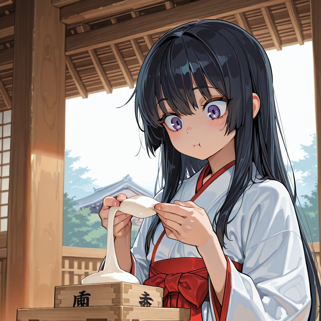 節分の餅つき