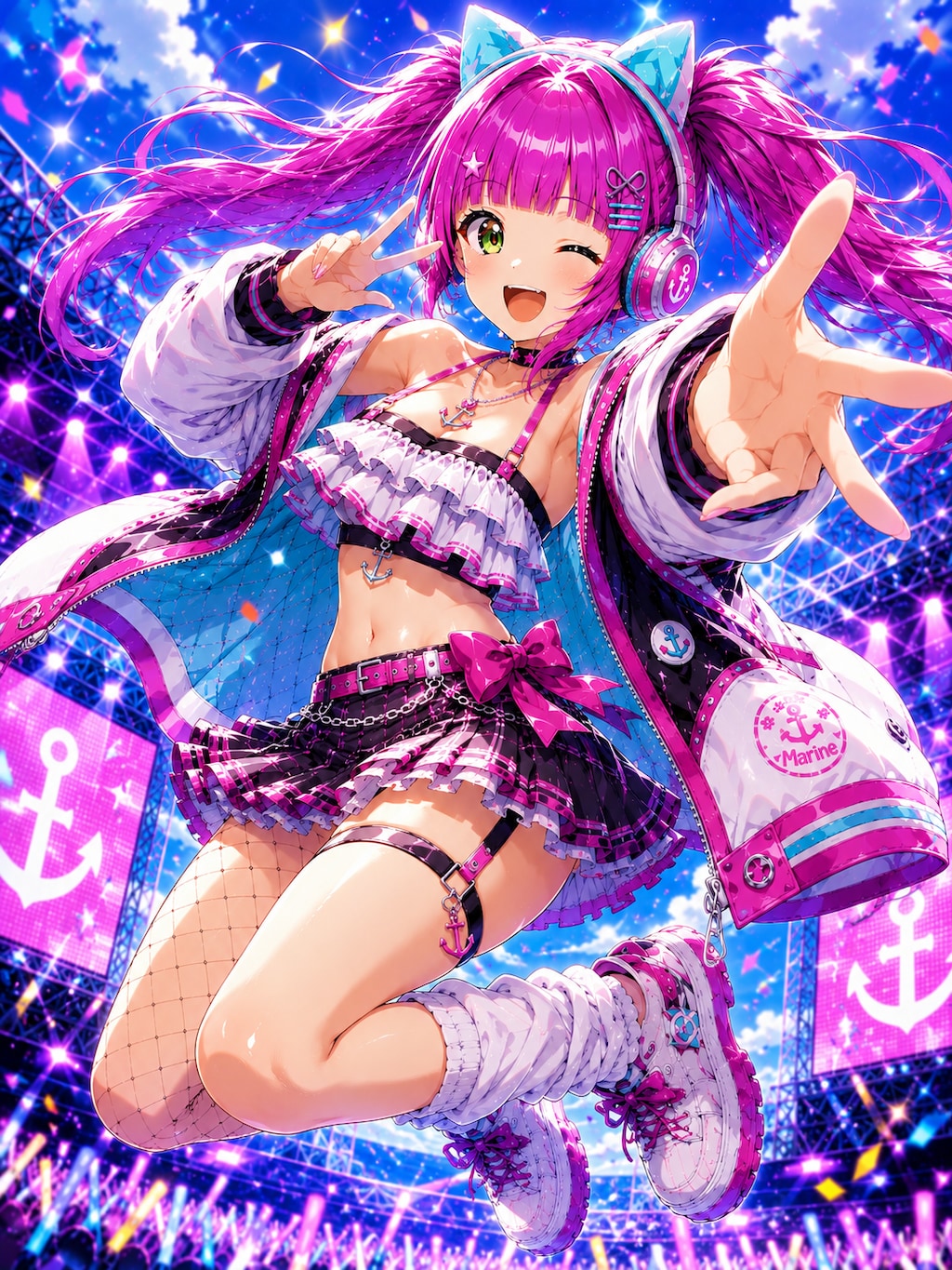 アイマリンちゃんみたいなファンキーなウリンをイメージしてアイウリンちゃんを作ってみた✨