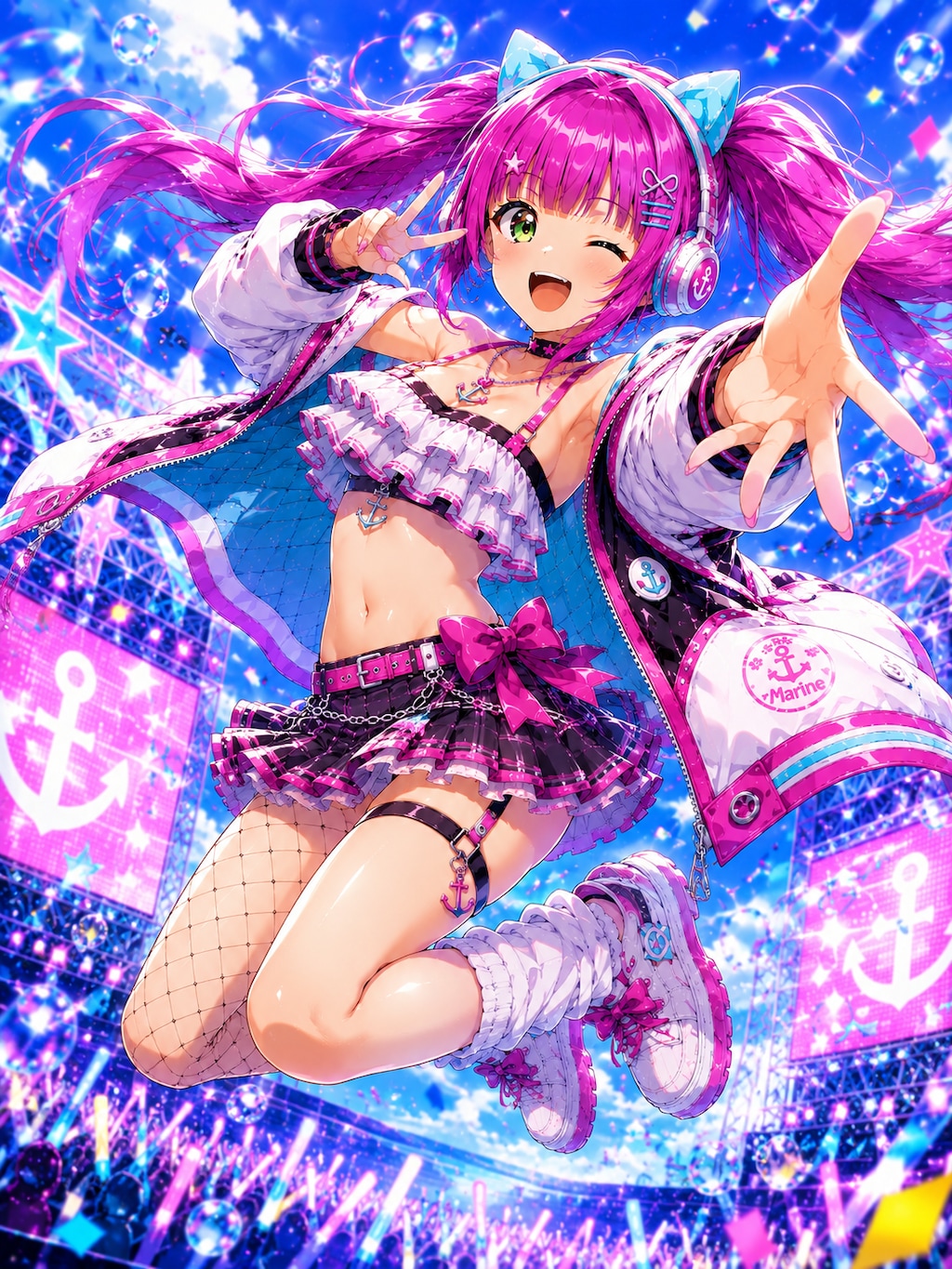 アイマリンちゃんみたいなファンキーなウリンをイメージしてアイウリンちゃんを作ってみた✨
