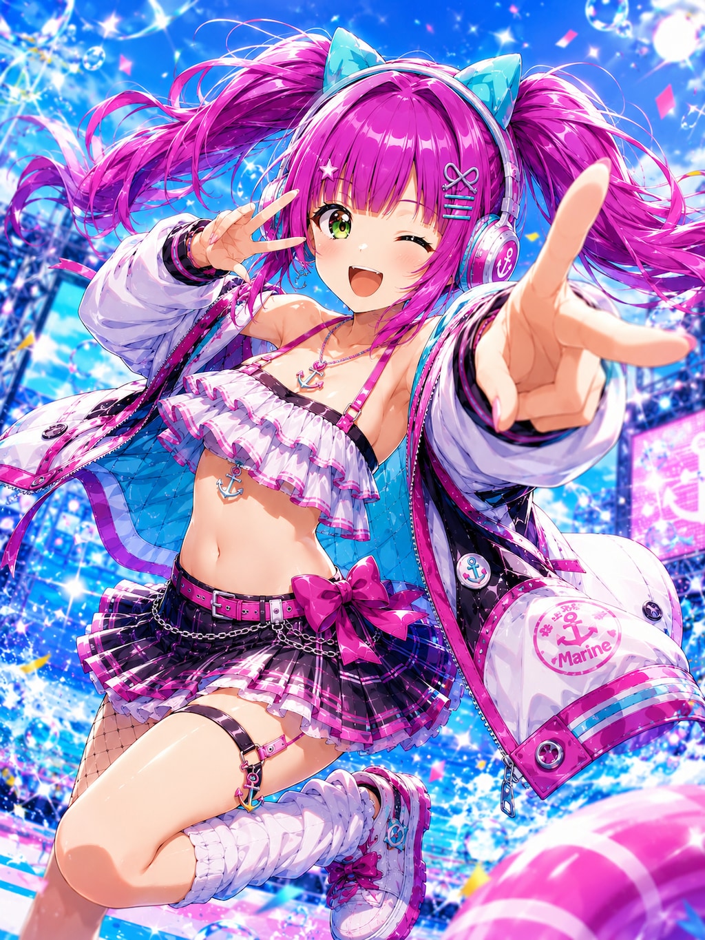 アイマリンちゃんみたいなファンキーなウリンをイメージしてアイウリンちゃんを作ってみた✨