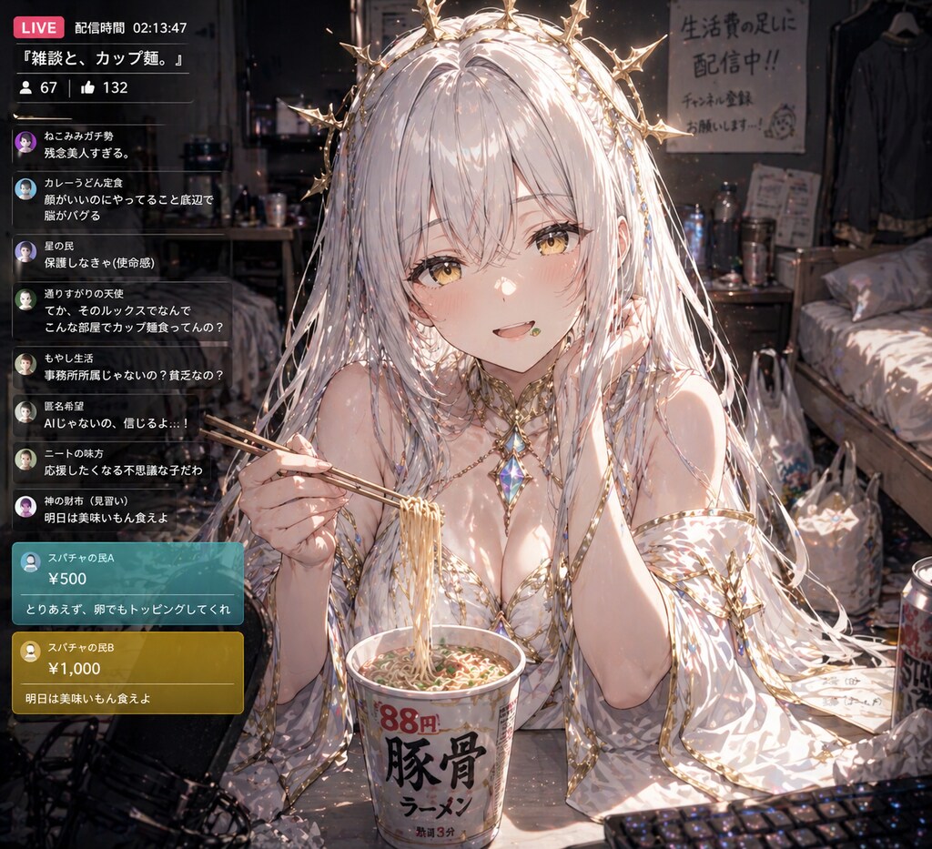 異世界帰りのTSポンコツ女神、信仰ゼロから配信で生き残る！