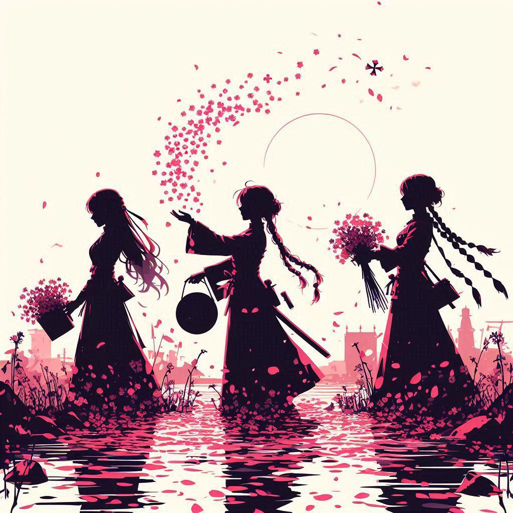 シンプル花の祭り