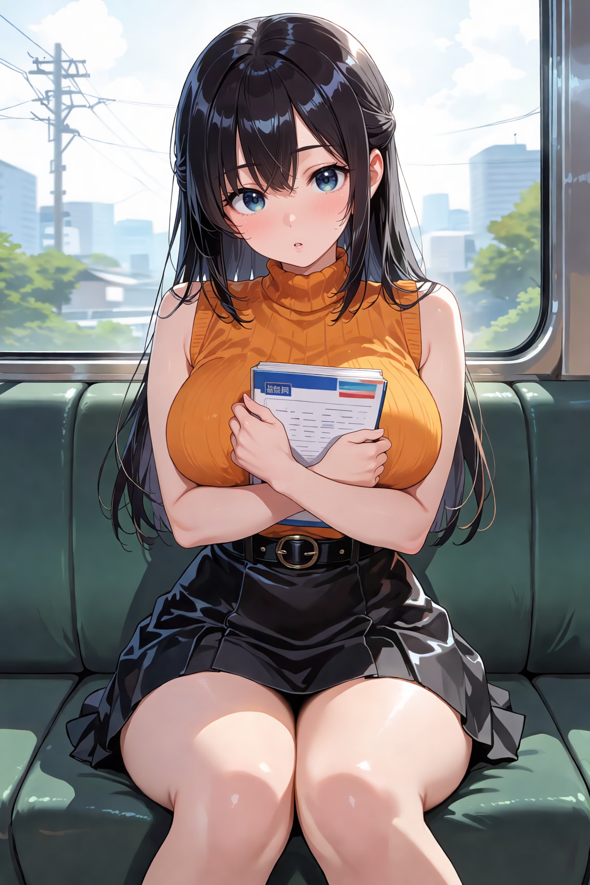 通勤電車の視線