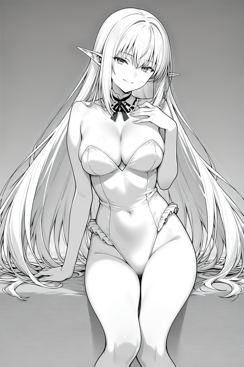 clear glass girl monochrome photograph(4枚中2枚がエロ寄りでR15へ)