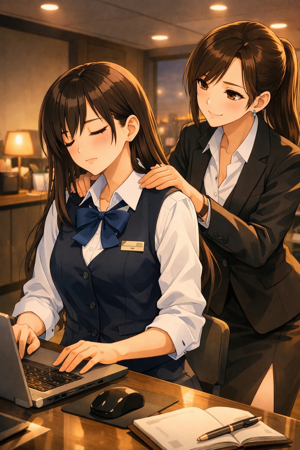 もっと、強く揉んでください。（肩こりを労う日　02） | の人気AIイラスト・グラビア