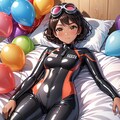 ベッドでダイヴィングスーツ 3枚目