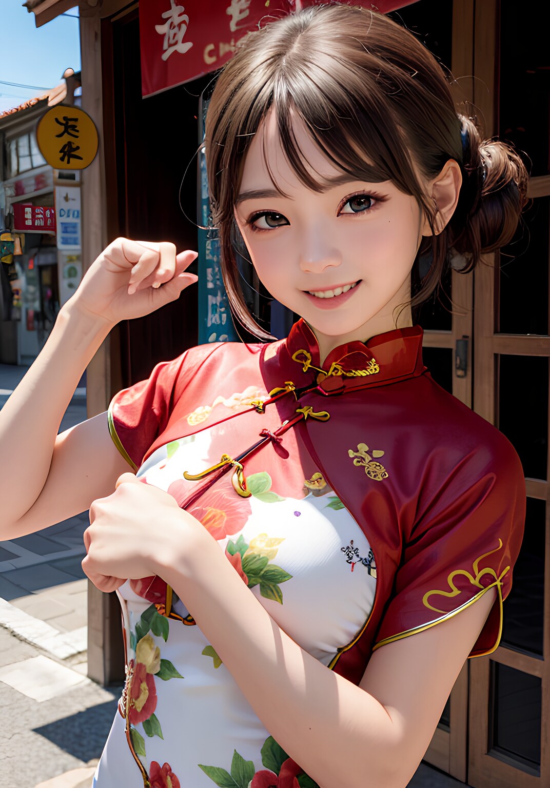 チャイナドレスの女の子