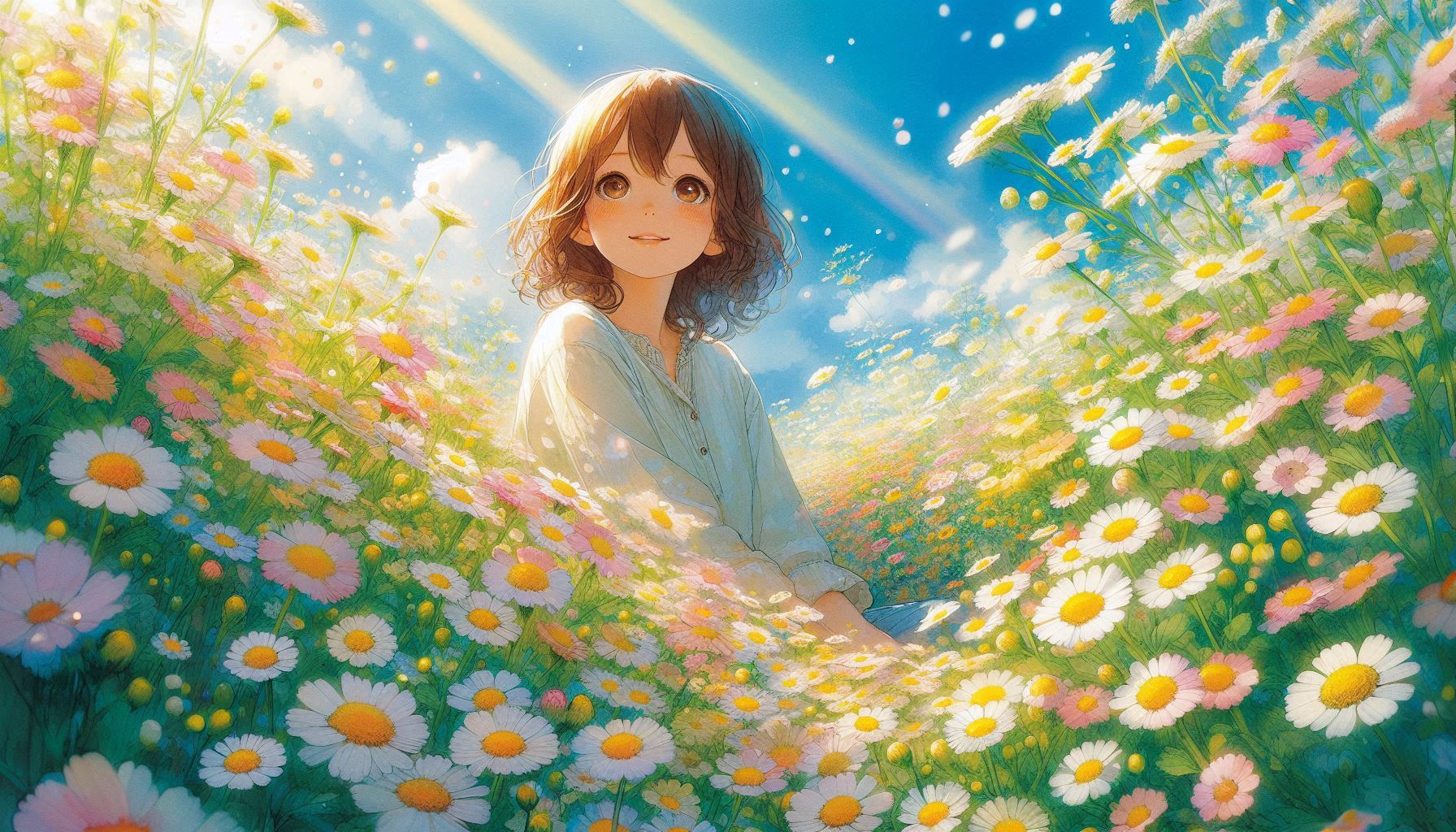誕生花　0527 マトリカリア | の人気AIイラスト・グラビア