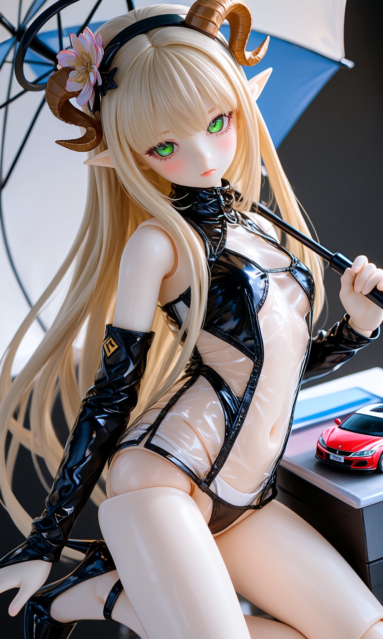 異世界制服少女達　リルト・アイリス  （Lilt-Iris）メイド悪魔のレースクィーン　アクリルドールフィギュア