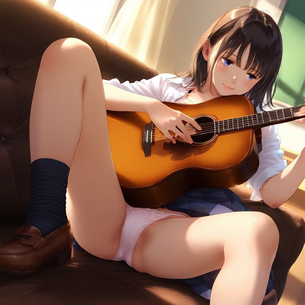 ギターに夢中