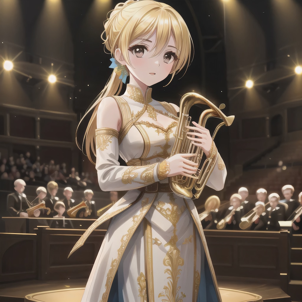 金髪ロングでブラスバンドの少女１３