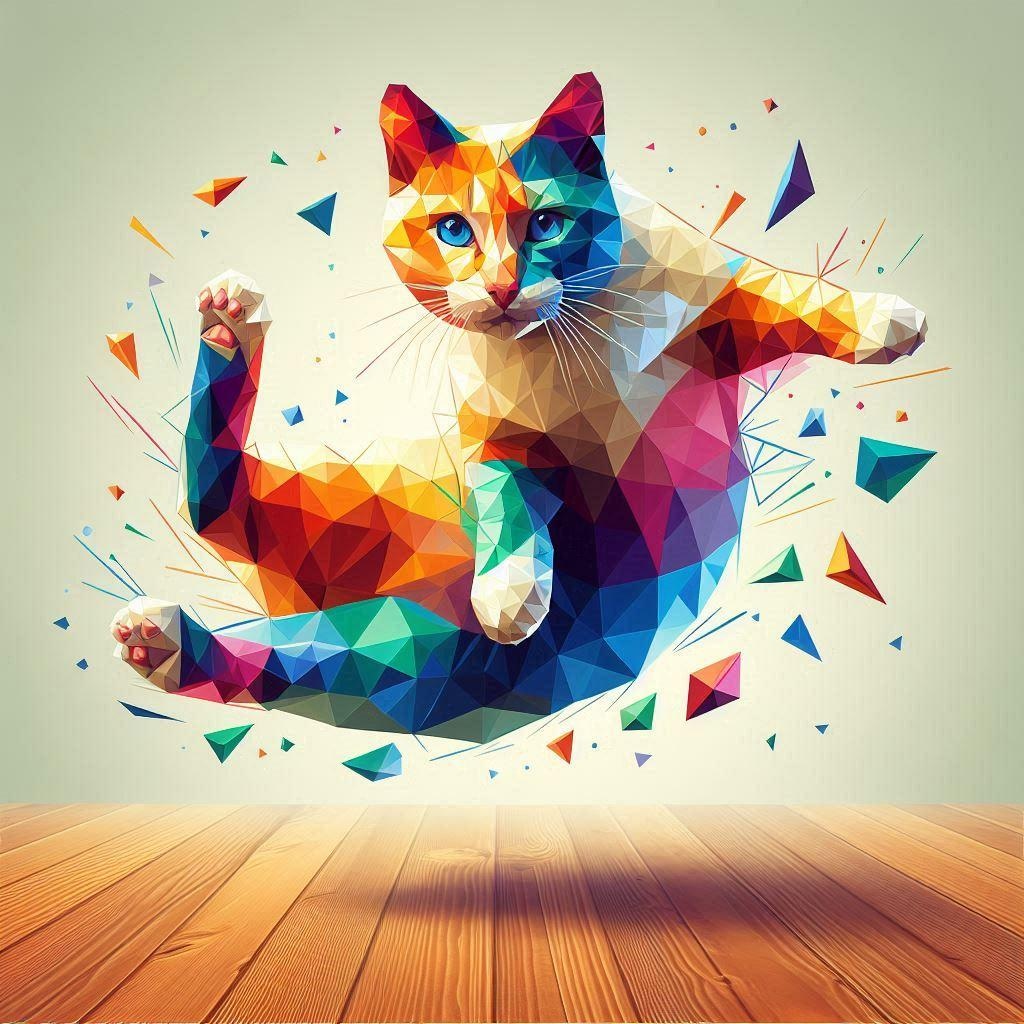 ポリゴン猫