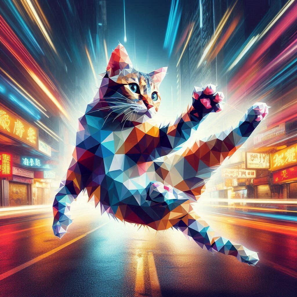 ポリゴン猫