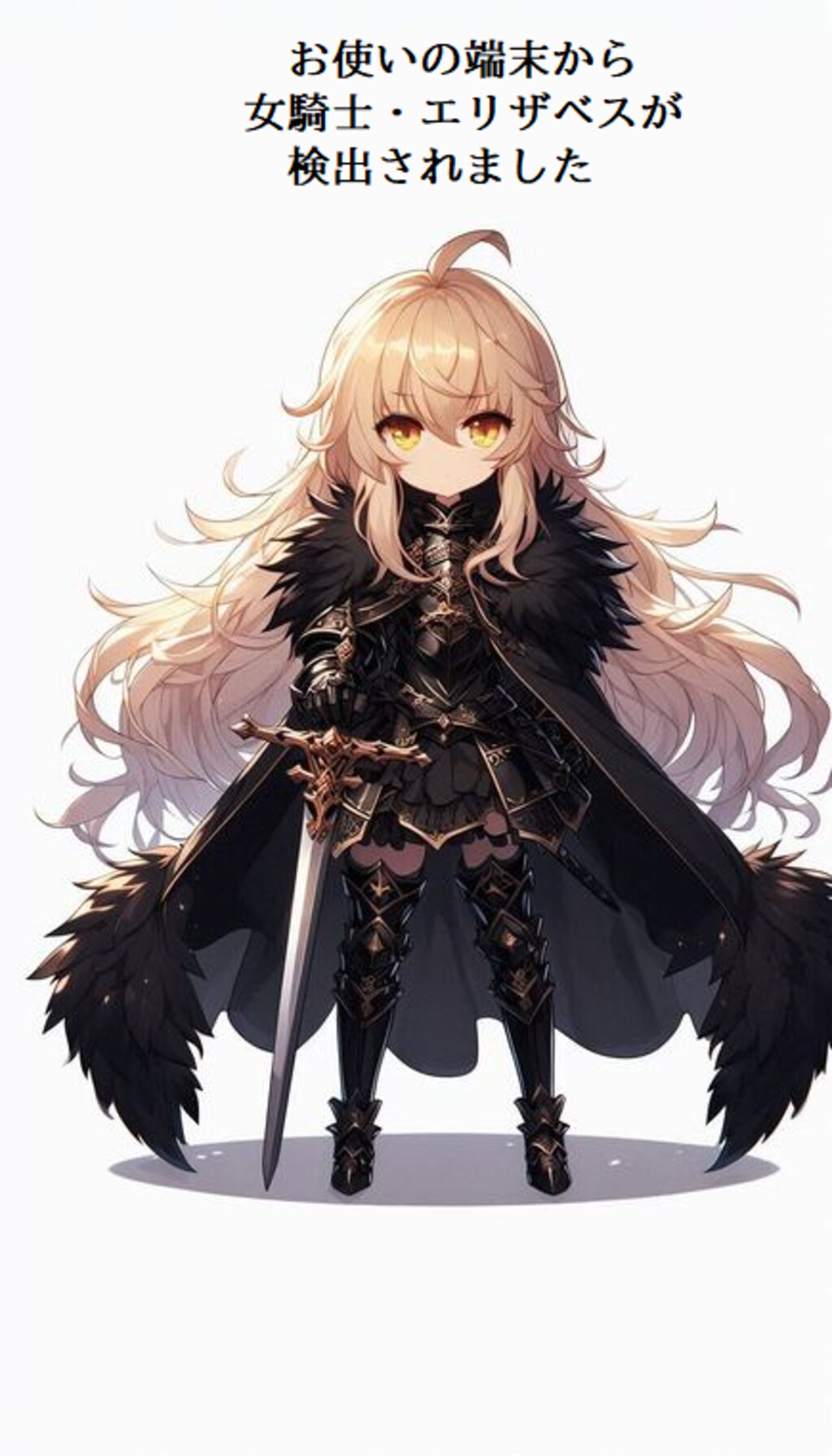 お使いの端末から女騎士・エリザベスが検出されました。