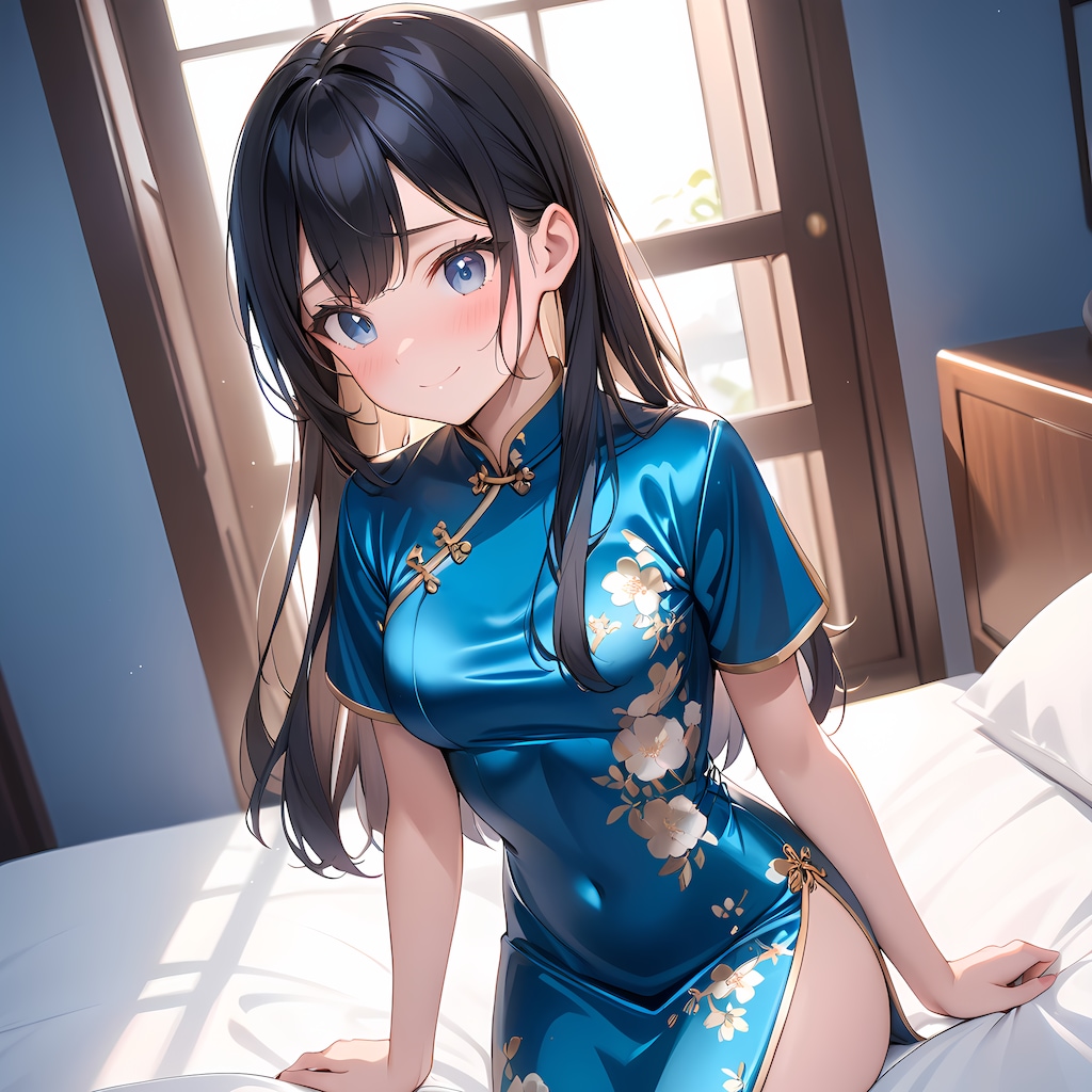 光沢チャイナドレス