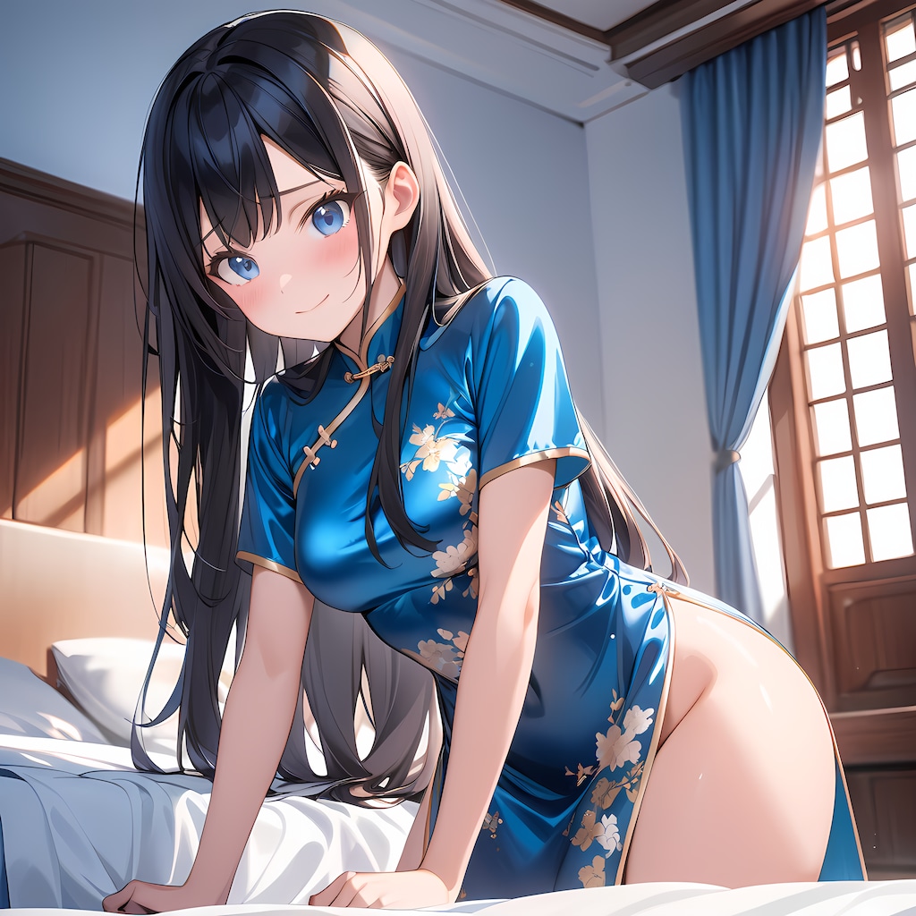 光沢チャイナドレス