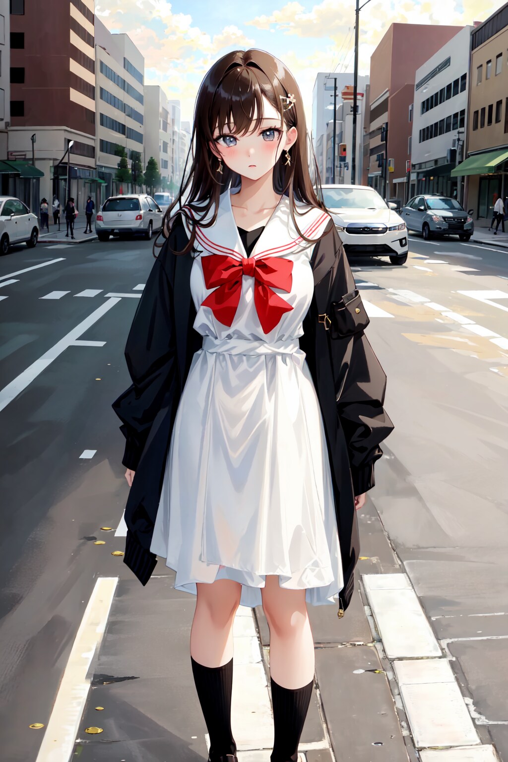 制服少女 #10 (通りから)