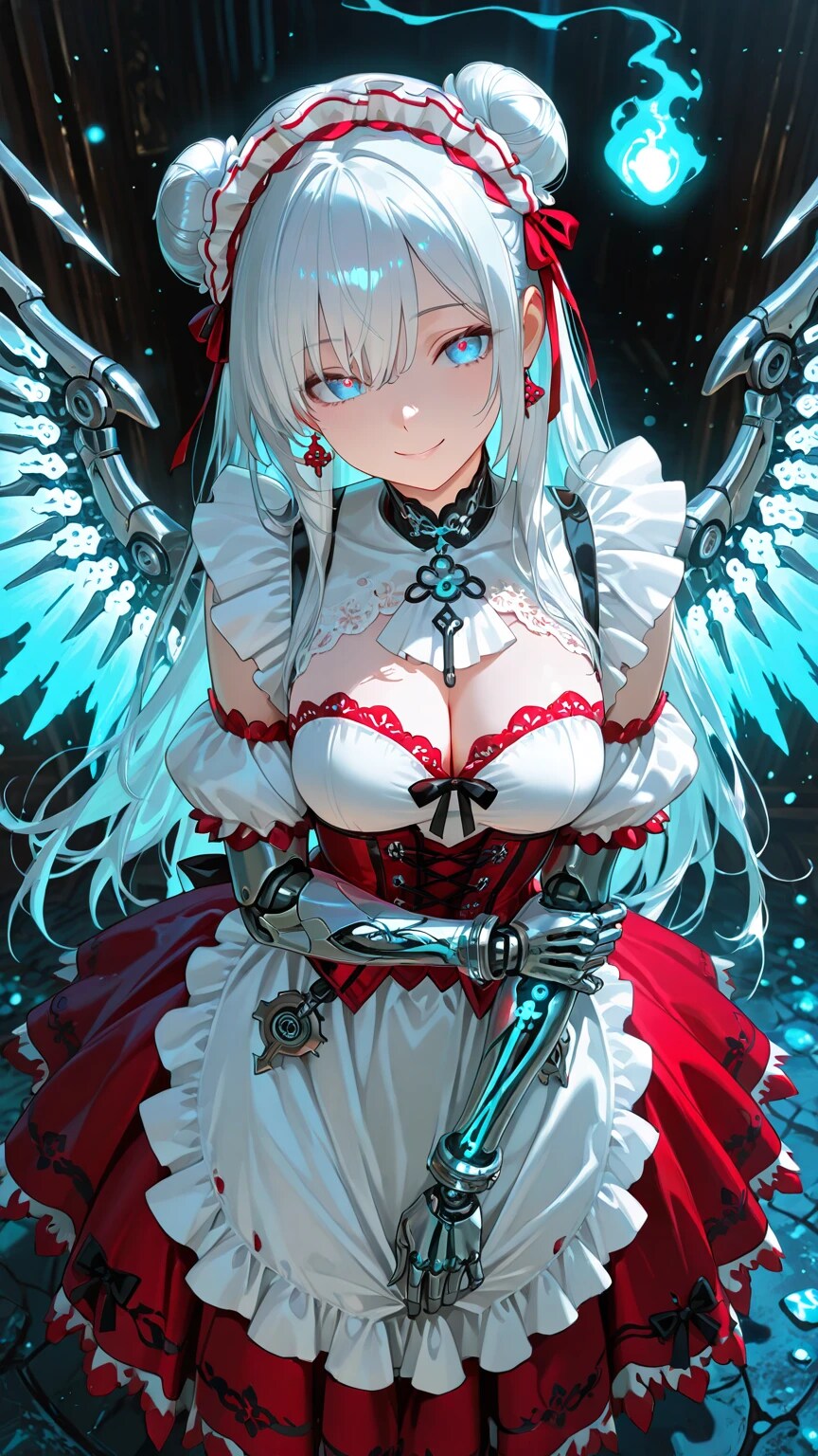 アンドロイドメイド衣装のアメリアと奏