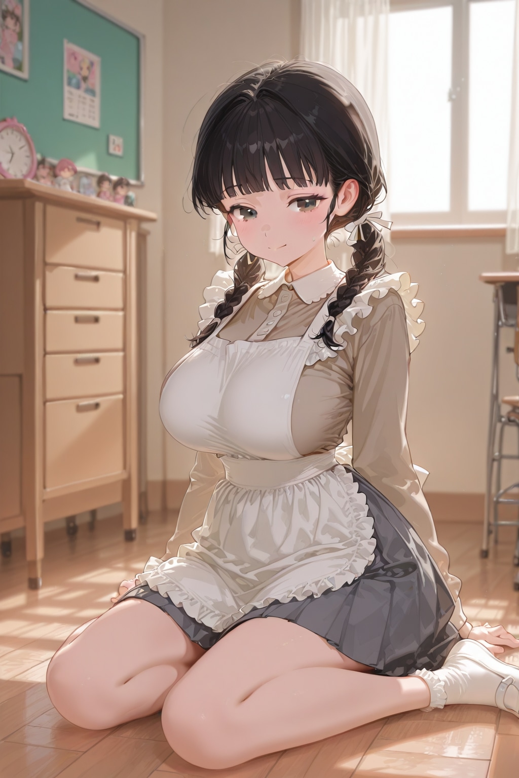 新人の保育士さんと2人きり | の人気AIイラスト・グラビア