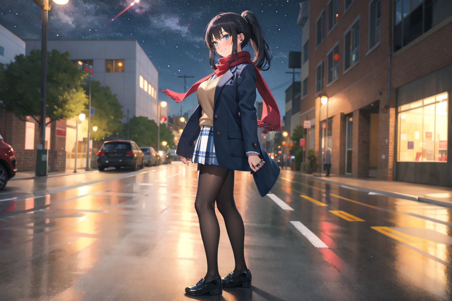 夜の制服 | の人気AIイラスト・グラビア