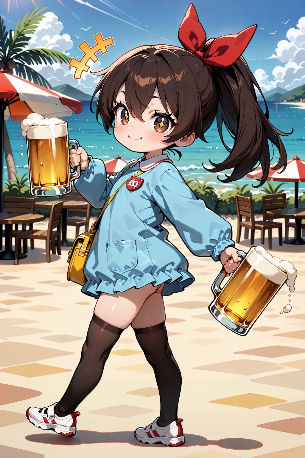園児服でビーチサイドレストラン Z108