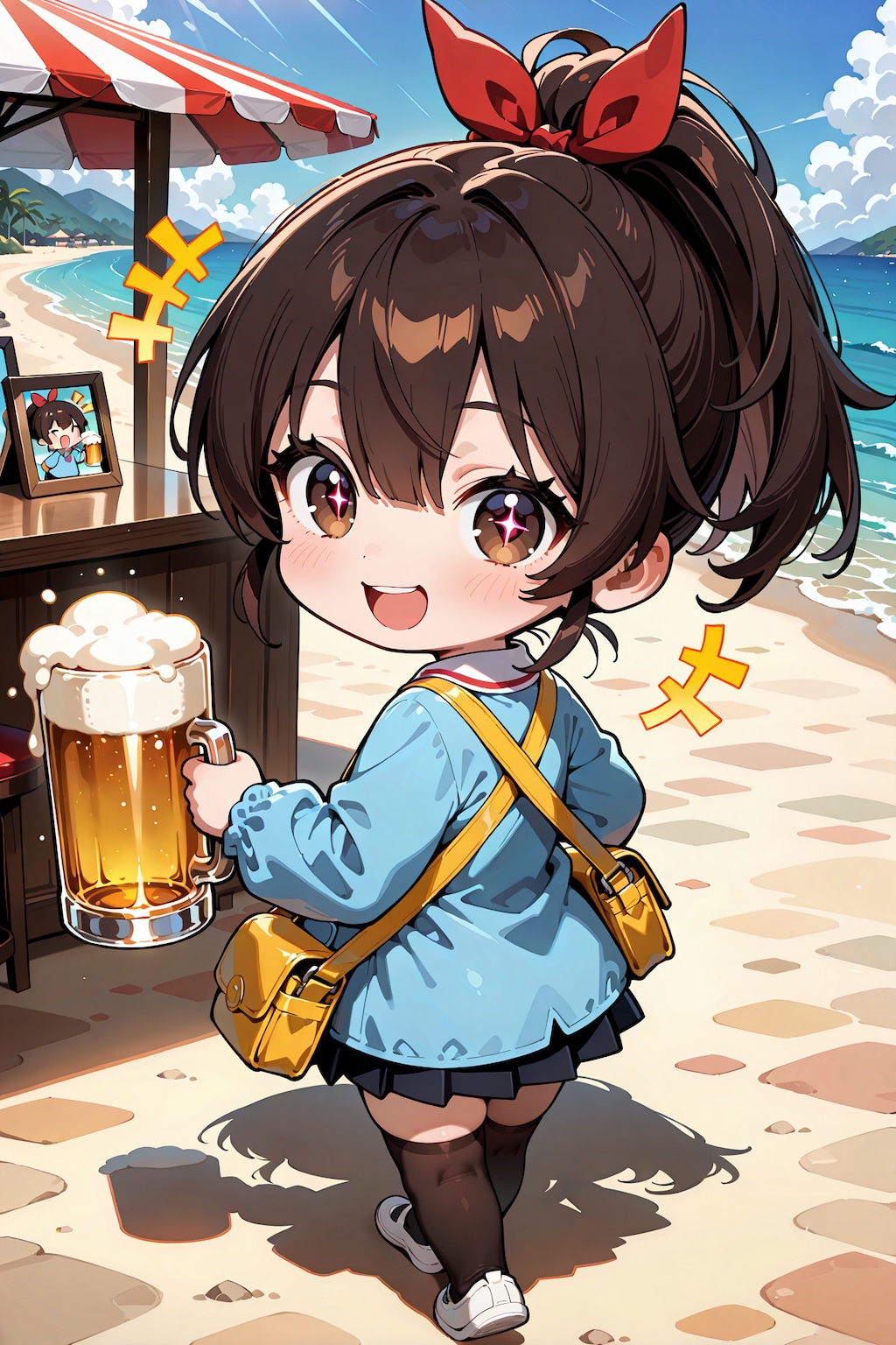 園児服でビーチサイドレストラン Z108