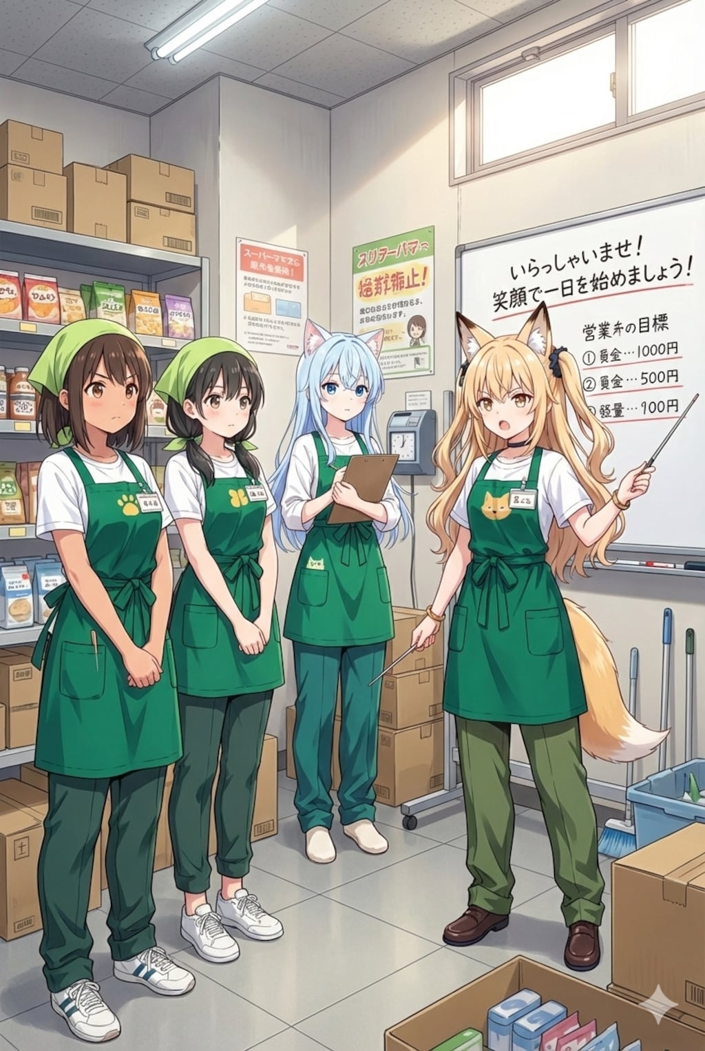 スーパーちちぷいの朝礼風景